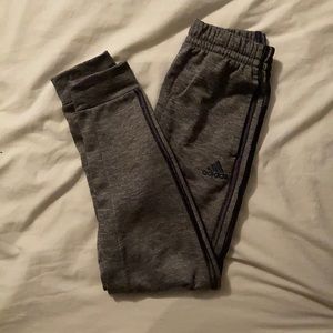 Grey Adidas athletic sweats
